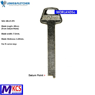 Lowe & Fletcher ZL series key blank