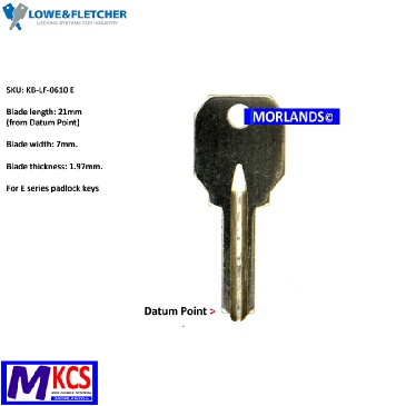 L&F Padlock E series Key Blank 